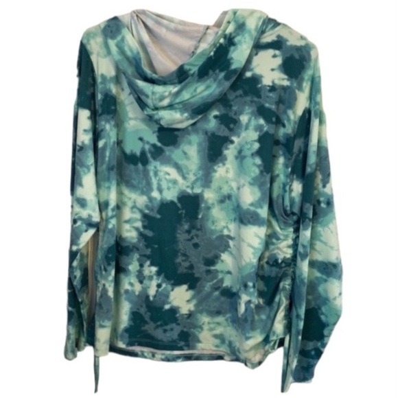Paper Tee Green Tie Dye Sweatshirt, [Size 3X fits smaller] - Picture 3 of 3